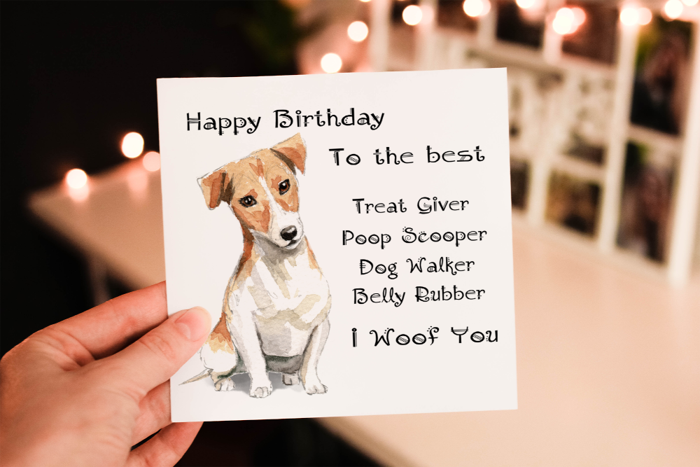 Jack Russell Dog Birthday Card, Dog Birthday Card - Click Image to Close